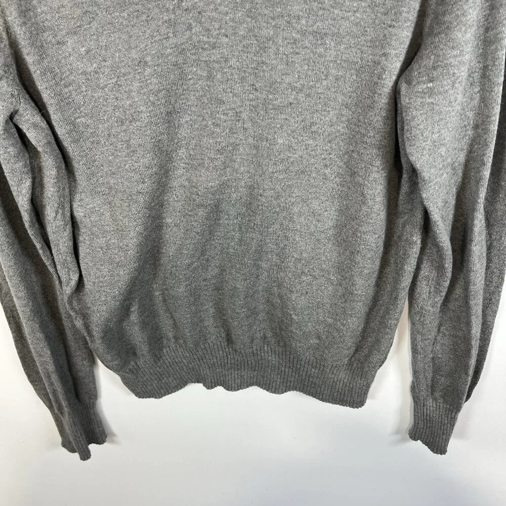 Abercrombie & Fitch Mens Gray Sweater Muscle V Neck Size‎ M Wool Blend Preppy